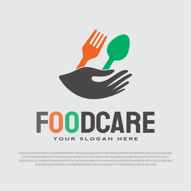 Lebensmittel kulinarisches Logo. Kochikone. Symbol für Bio-Lebensmittel. Kreative Restaurant-Symbole, Banner-Elemente, Vektorillustrationselemente - Vektor, Bild