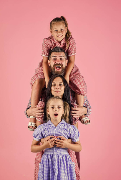 happy family spend time together and have fun, love - Фото, изображение