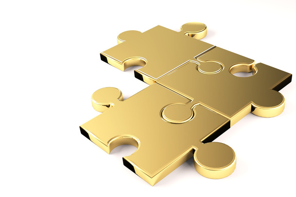 Golden puzzle - Photo, Image