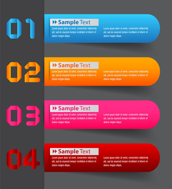 modern text box template, infographics banner - Vector, Imagen