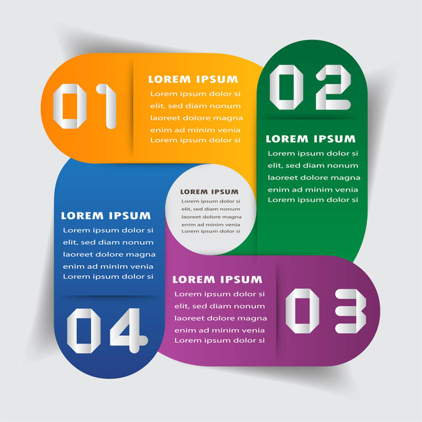 modern text box template, infographics banner - Vektor, obrázek
