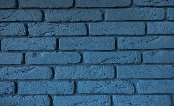 parede de tijolo azul texturizado fundo, papel de parede - Foto, Imagem