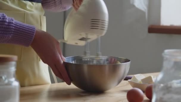 Woman Is Preparing Dough for Cake - Footage, Video