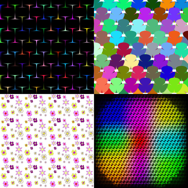 Набор абстрактной радуги красочные плитки мозаики геометрической палитры картины фон. Вектор
 - Вектор,изображение