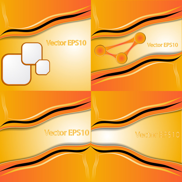 kolekce abstraktní oranžové backgrounds.eps10. vektor - Vektor, obrázek