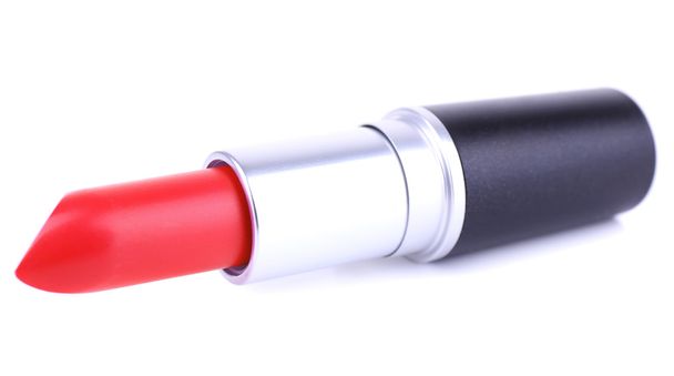 Red lipstick on white - Foto, Imagen