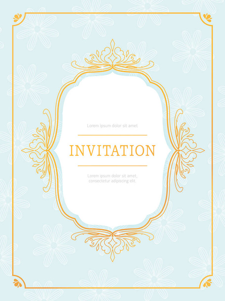 simple Invitation frame design collection - Vector, afbeelding