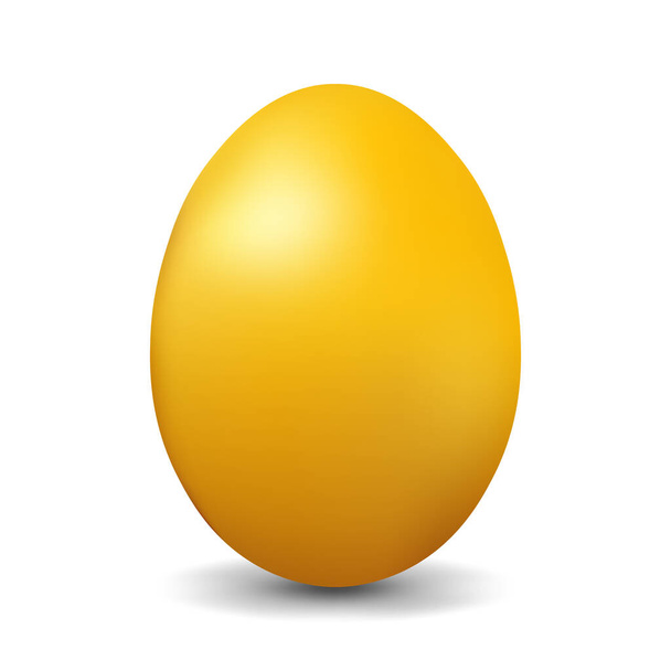 Yellow chicken egg for easter Realistic and volumetric egg - Vektör, Görsel