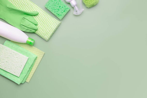 Home cleaning products. Spring cleaning concept - Foto, Bild