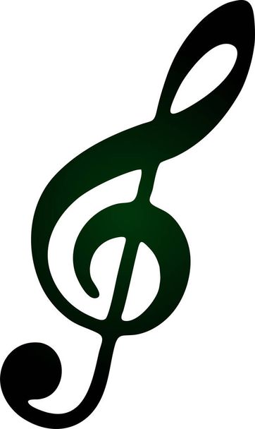 Das beliebteste der musikalischen Symbole ist der G-Schlüssel. Schlüsselsymbol isoliert auf transparentem Hintergrundvektor. - Vektor, Bild