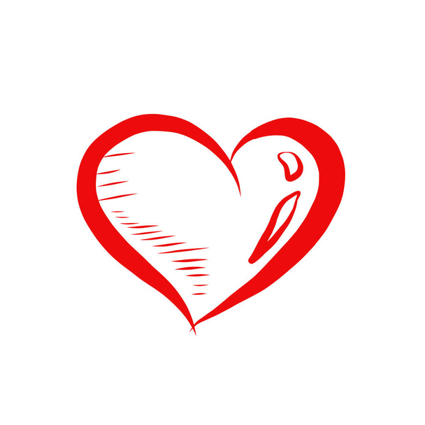 red heart icon vector illustration - Διάνυσμα, εικόνα