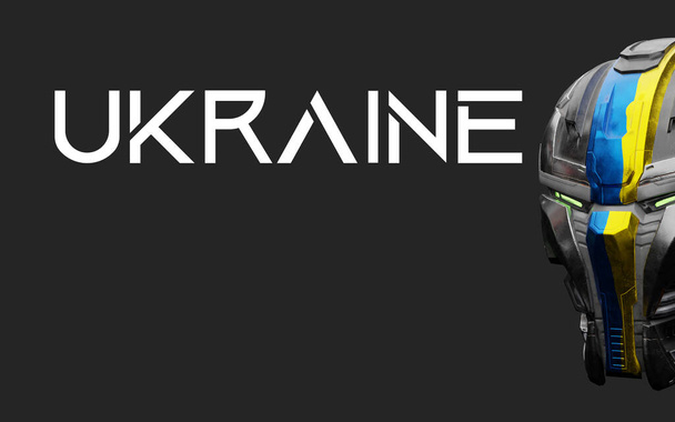 Ucrânia bandeira papel de parede no fundo preto - Foto, Imagem