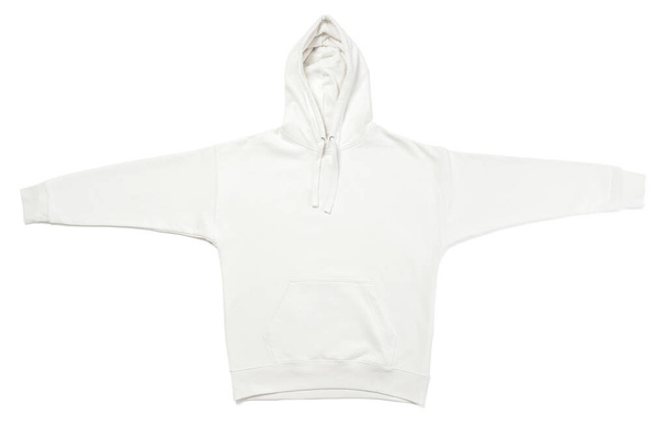 White blank hoodie isolated on white background - Φωτογραφία, εικόνα