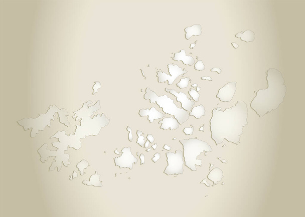 Franz Josef Mapa de superfície, divisão administrativa, fundo de papel velho, em branco - Foto, Imagem