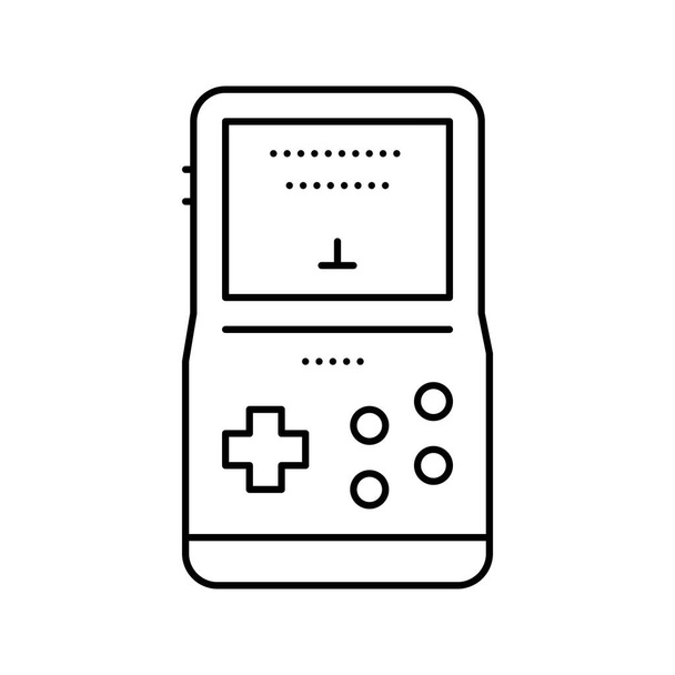 juego geek línea icono vector signo de ilustración - Vector, imagen
