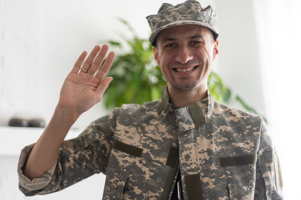 Retrato de cadete feliz, militar - Foto, imagen
