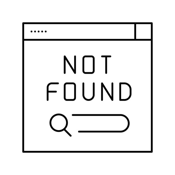 not found web page line icon vector illustration - Vector, Image