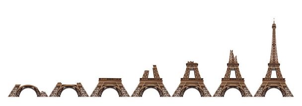 Eiffel-torni progressiivinen rakentaminen - Valokuva, kuva