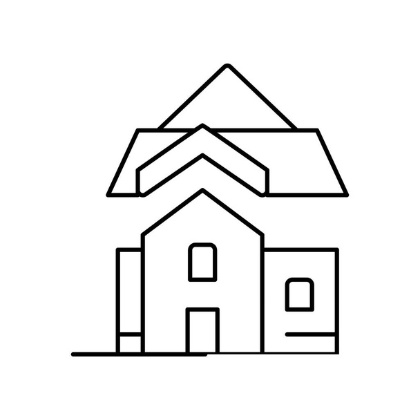 linea di installazione del tetto icona vettoriale illustrazione - Vettoriali, immagini