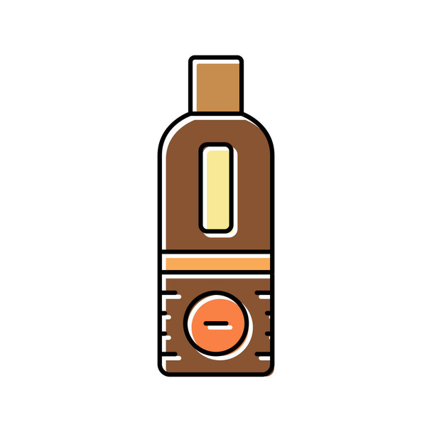bruin spray voor body fles kleur pictogram vector illustratie - Vector, afbeelding