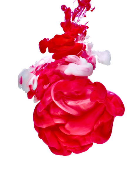 paint in water color liquid red white - Φωτογραφία, εικόνα
