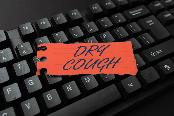 El yazısı Dry Cough. Balgam üretimi veya mukus Daktilo Programı Kodu Betiği, Yeni Çevrimiçi Günlük İndirme ile birlikte olmayan iş genel görünümü öksürüğü - Fotoğraf, Görsel