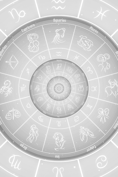 Astrology and alchemy sign background illustration - white - Photo, Image