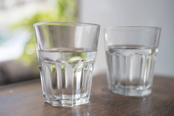 A glass of water in restaurant - Photo, Image