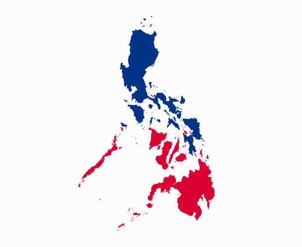 Philippinen Flagge Nationales Asien Emblem Karte Ikone Vektor Illustration Abstraktes Design Element - Vektor, Bild