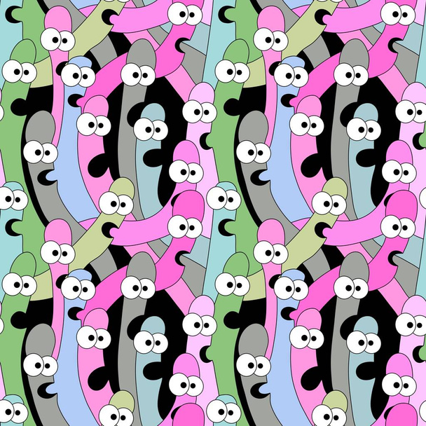 Kids seamless worms pattern for fabrics and textiles and packaging and linens and gifts and cards and hobbies - Foto, Bild