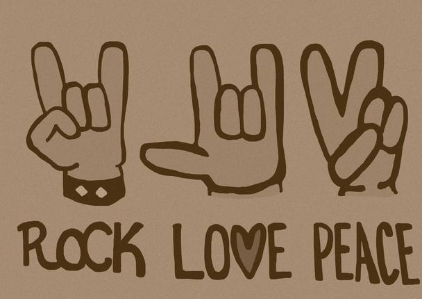 Rock láska mír vinobraní - Fotografie, Obrázek