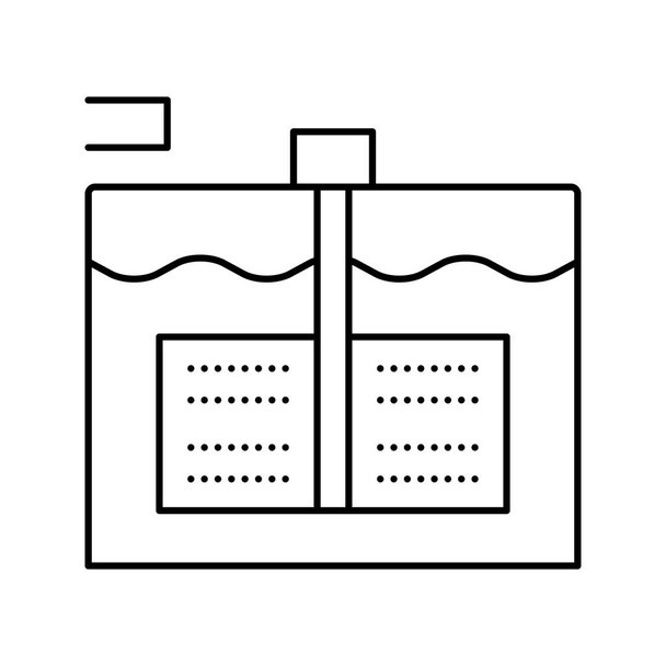papír gyártmányú berendezés vonal ikon vektor illusztráció - Vektor, kép