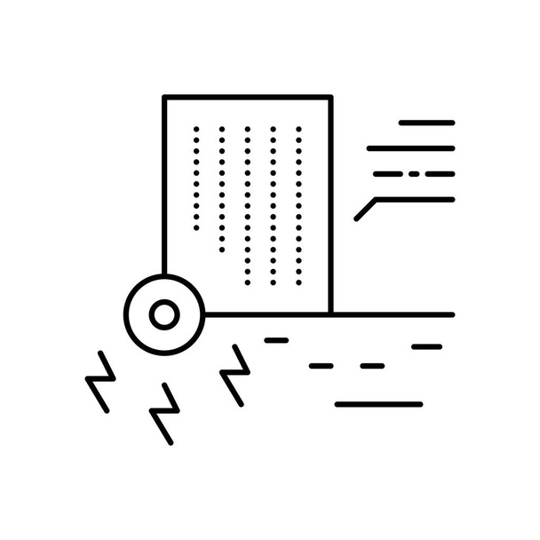 mrakodrap seismický odpor čára ikona vektor ilustrace - Vektor, obrázek