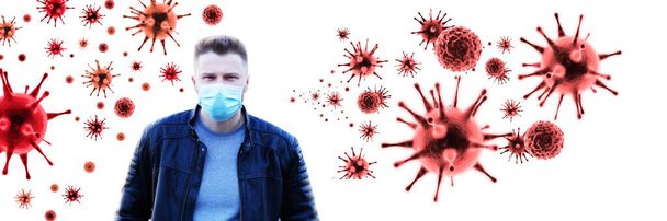Veszélyes koronavírus, pandémiás kockázati koncepció. - Fotó, kép