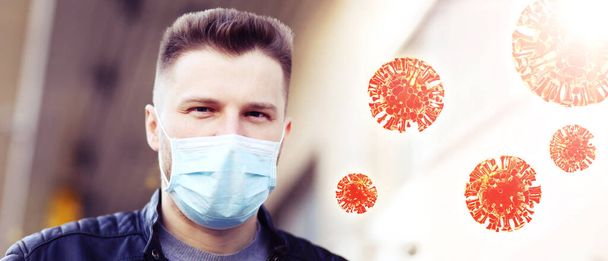 Virus corona dangereux, concept de risque pandémique. - Photo, image