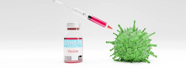 Un'epidemia di virus Corona. Concetto di protezione dal virus epidemico. Rendering 3D - Foto, immagini