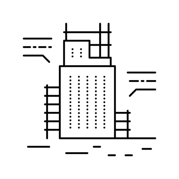 Illustration der Ikone Vektor der Baulinie - Vektor, Bild