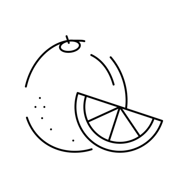 orange aromatherapy line icon vector isolated illustration - Vector, Image
