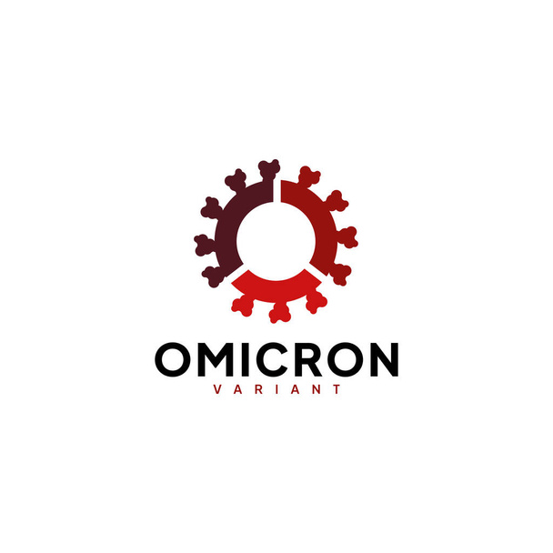 Omicron Variant Icon Logo Vector - Vektor, obrázek
