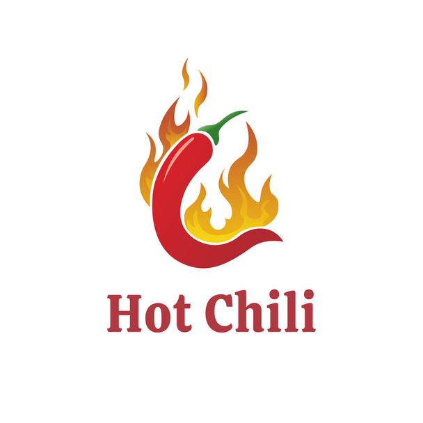 Логотип Hot Chili Fire Vector - Вектор,изображение