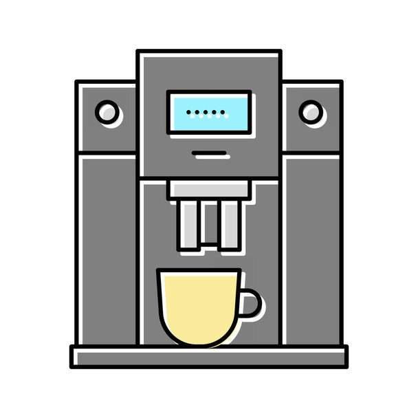 machine coffee brewing professional electronic equipment color icon vector illustration - Вектор,изображение