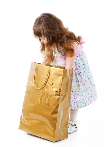 malá holčička, nakupování - Fotografie, Obrázek