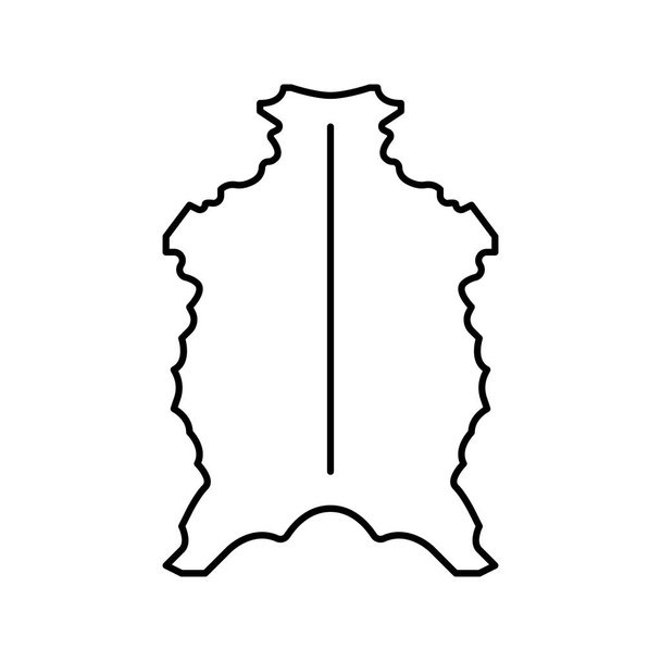 пергамент ціла лінія шкіри значок Векторні ілюстрації
 - Вектор, зображення