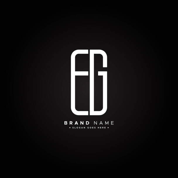 Lettre initiale EG Logo - Logo d'entreprise simple - Vecteur, image