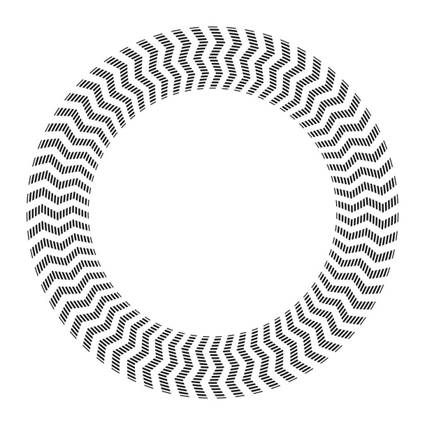 Absztrakt geometriai kör kör alakú minta kerek keret. Vektorművészet. - Vektor, kép