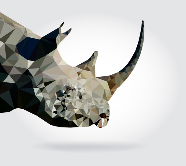 Rhino head vector geometric modern illustration - Vektor, kép