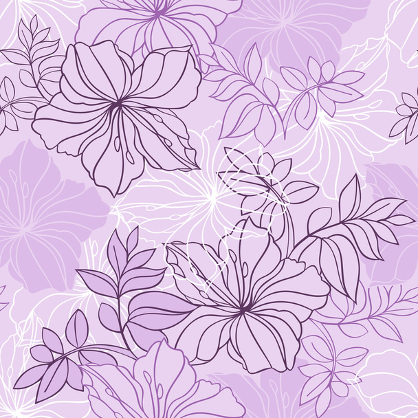 Seamless floral pattern  - Vector, Image