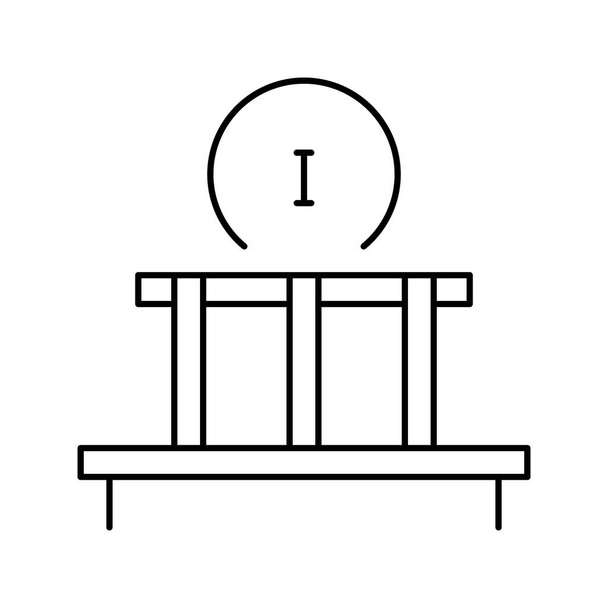 první stupeň vektorové ilustrace ikony střešní konstrukce - Vektor, obrázek