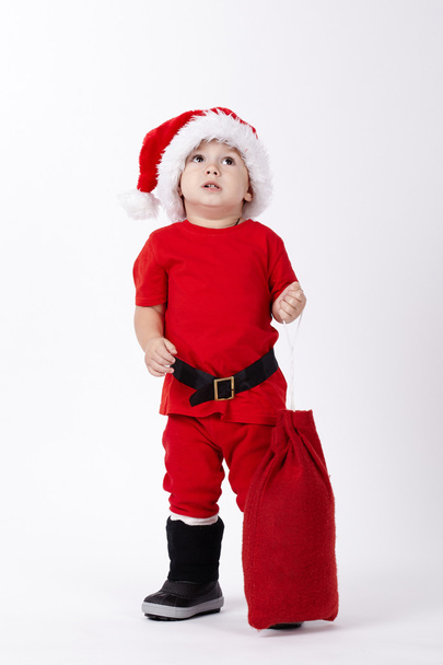 little cute boy with Santa hat - Фото, зображення