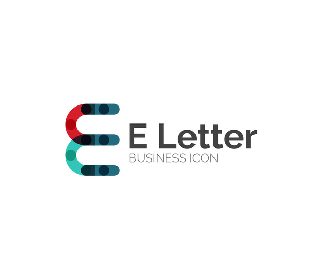 E letter logo, minimal line design - Vector, Image